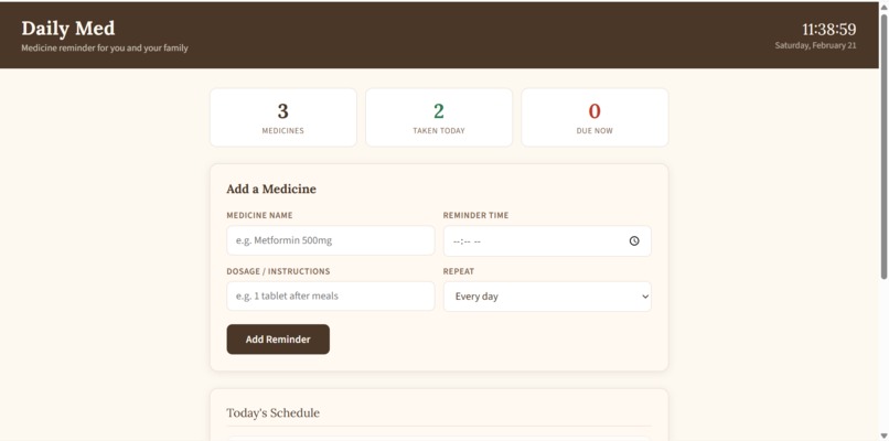 Daily Medicine Reminder – screenshot 1