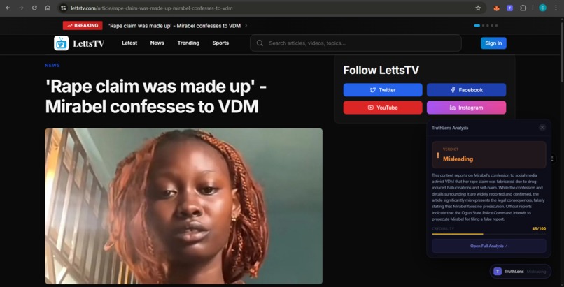 TruthLens – screenshot 4