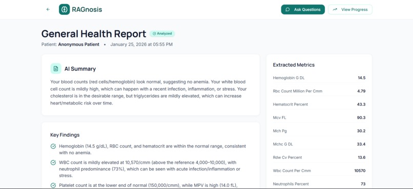RAGnosis is an AI- powered medical report analysis.  – screenshot 6