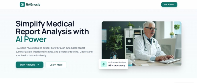 RAGnosis is an AI- powered medical report analysis.  – screenshot 1