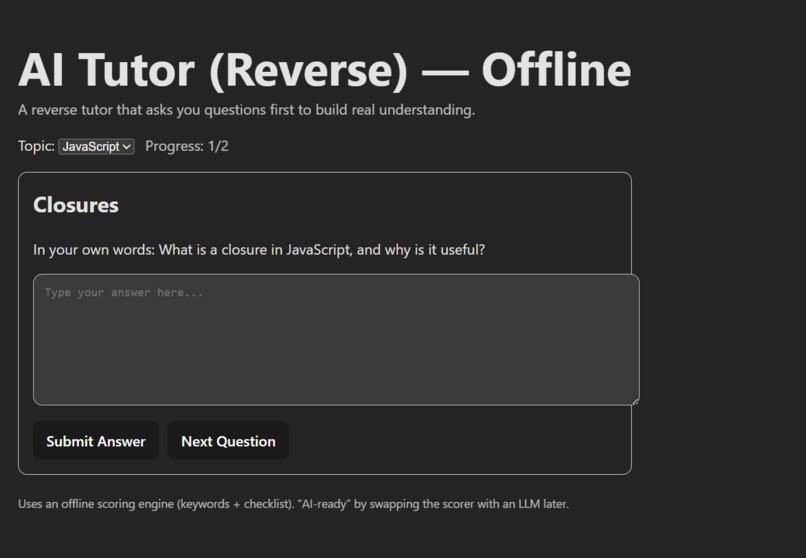 Tutor – screenshot 1