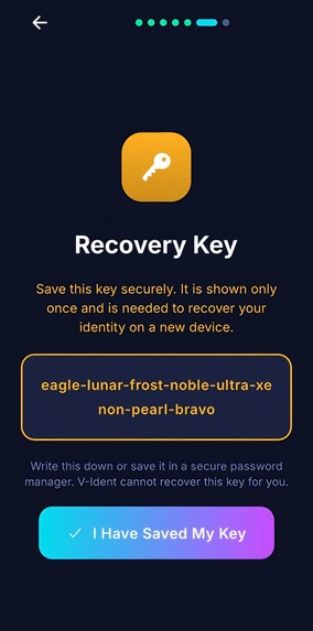 V-Ident : Real Time Identity Verification Mobile Application – screenshot 2