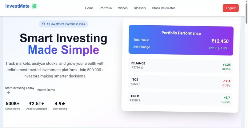 Investmate – screenshot 1