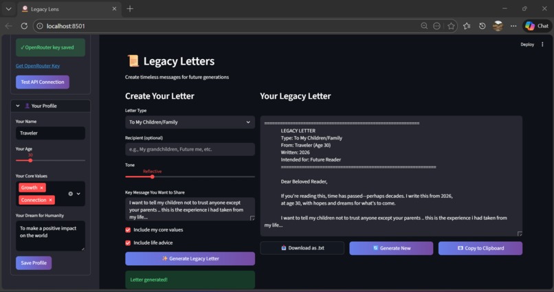 Legacy_lens – screenshot 5