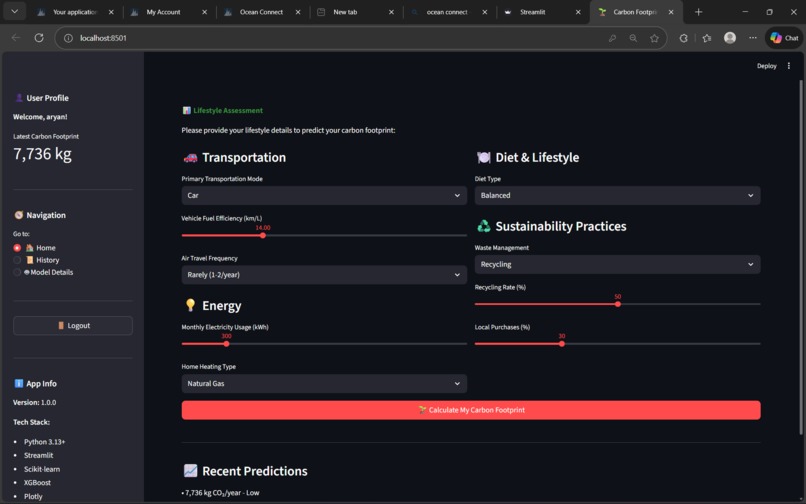 carbon footprint and sustainability advisor – screenshot 1