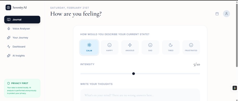 Serenity AI – screenshot 1