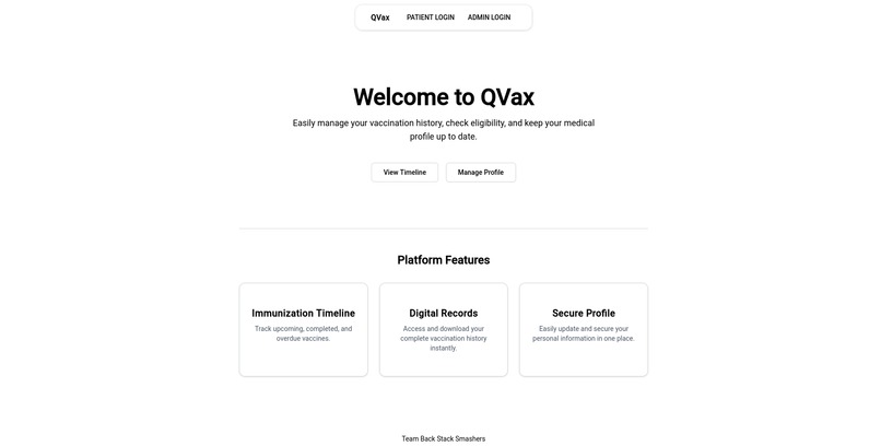 QVax – screenshot 1