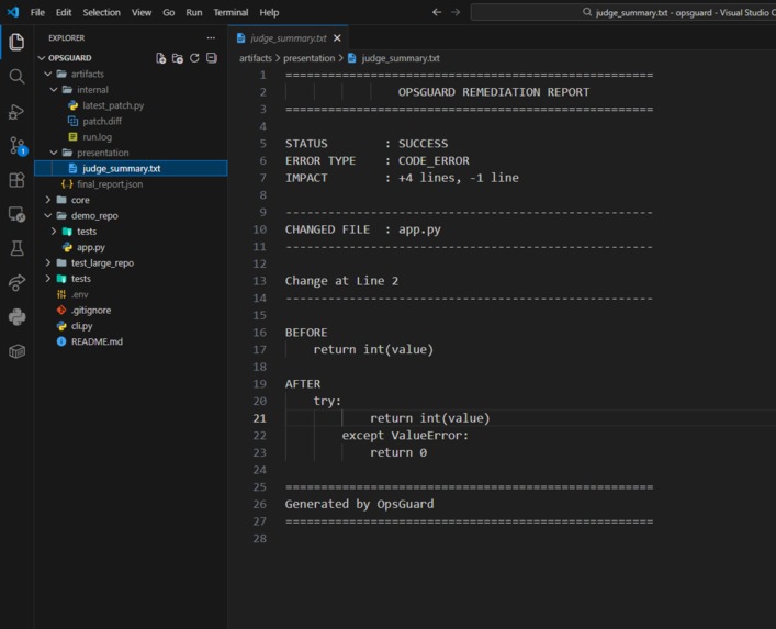 OpsGuard — Zero-Trust AI Remediation – screenshot 3