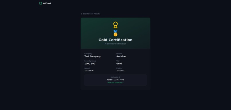 AICert: AI Security Certification Platform – screenshot 2