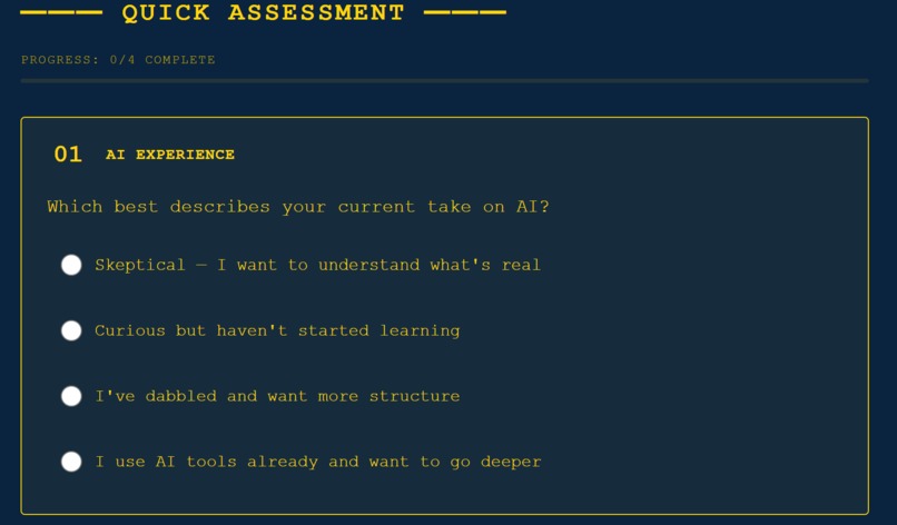 Clew Directive: A free personalized AI learning path  – screenshot 3