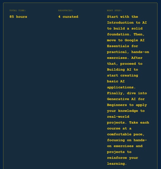 Clew Directive: A free personalized AI learning path  – screenshot 10