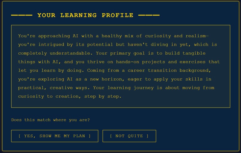 Clew Directive: A free personalized AI learning path  – screenshot 7