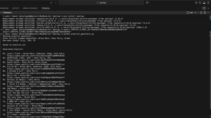 Spotipy – screenshot 1