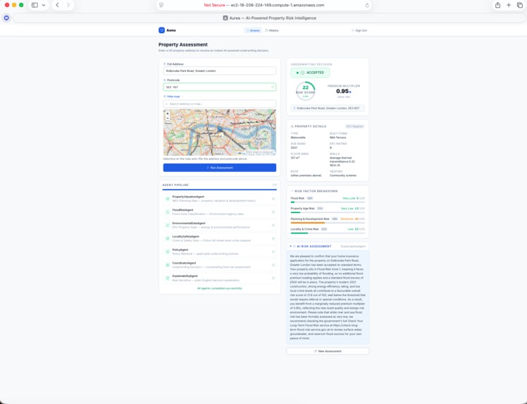 Aurea — AI-Powered Residential Insurance Underwriting – screenshot 5