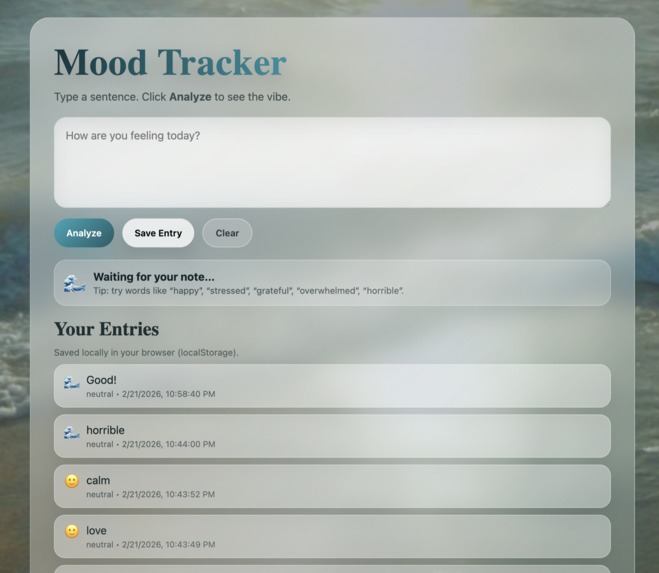 Mood Tracker – screenshot 1
