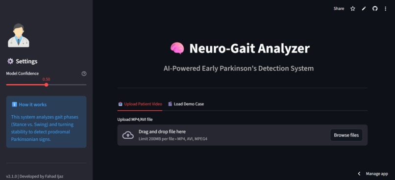 Neuro-Gait Analyzer: AI-Powered Early Parkinson’s Detection | Devpost