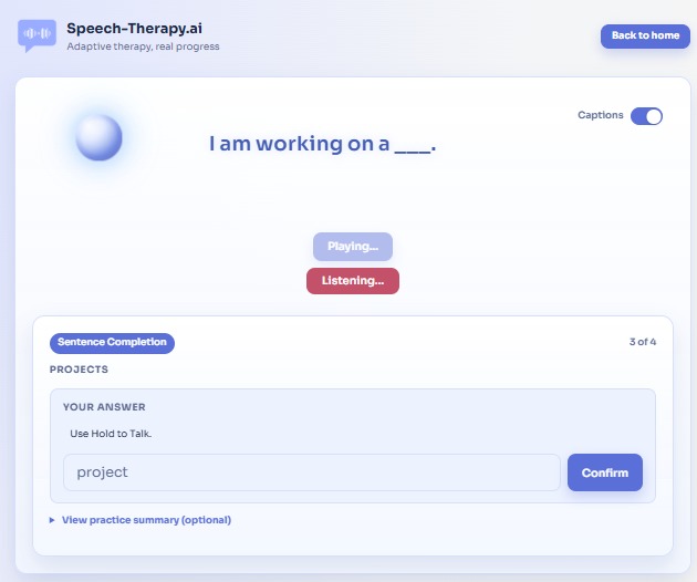 Speech-Therapy.ai – screenshot 1