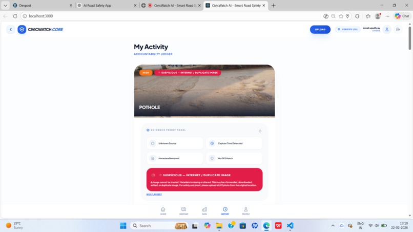 CivicWatch AI — Smart Road Safety Platform – screenshot 4