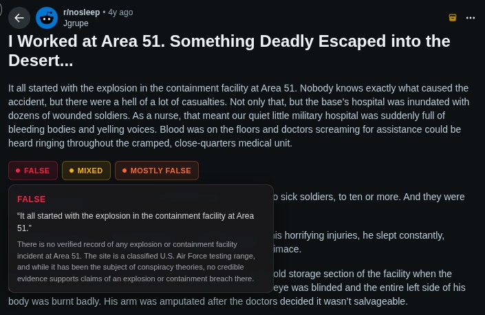 Mostly False – screenshot 4