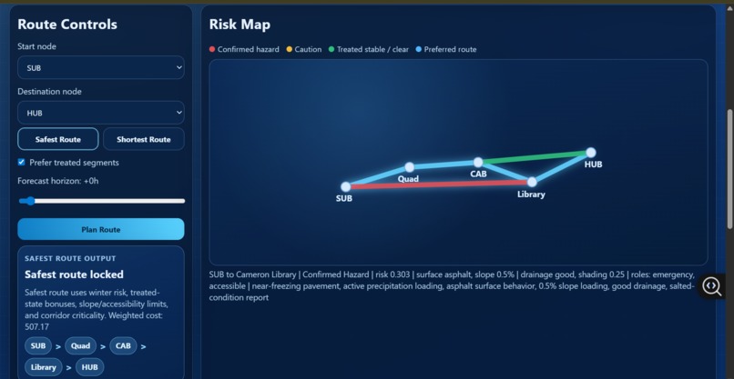 FrostFlow: Creating safer, smarter and scenic winter routes – screenshot 1