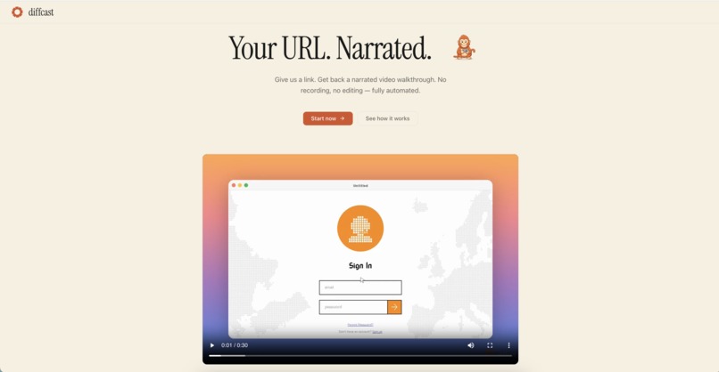 diffcast – screenshot 1