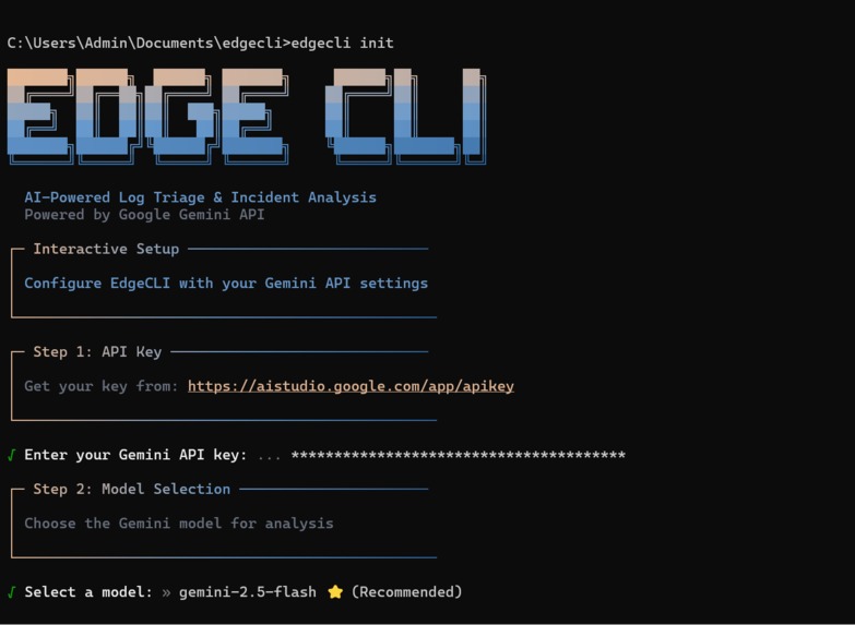 EdgeCLI – screenshot 1