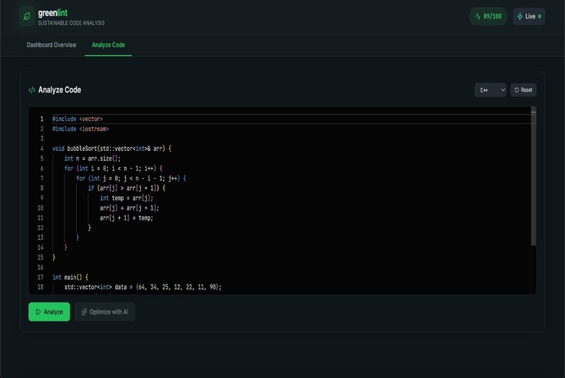 GreenLint – screenshot 2