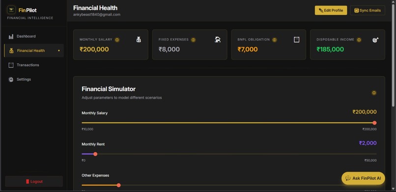 FinPilot – screenshot 2