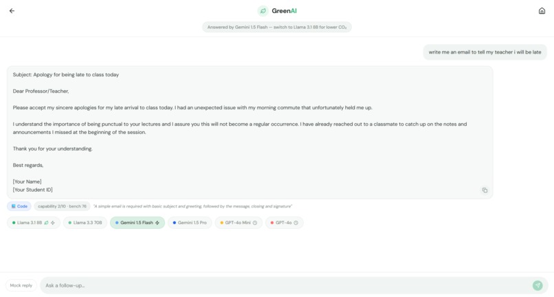 greenAI – screenshot 2