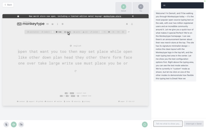 DemoX – screenshot 1