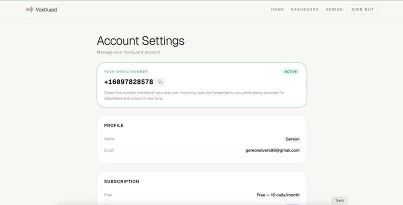 VoxGuard – screenshot 2