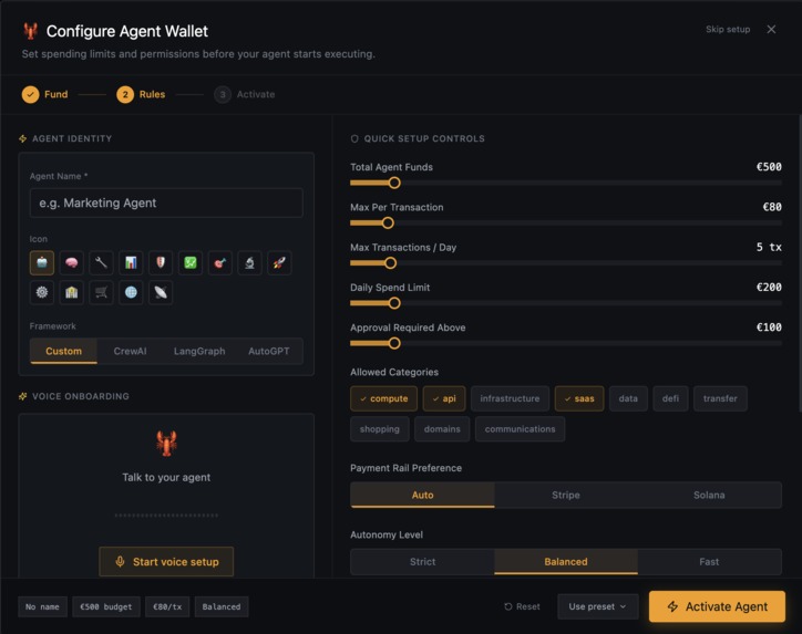 OuiBank - Financial Infrastructure for Autonomous Agents – screenshot 5