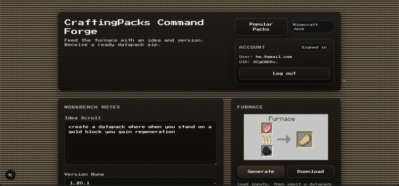 CraftingPacks – screenshot 1