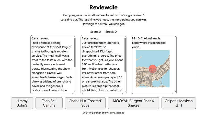 Reviewdle – screenshot 2