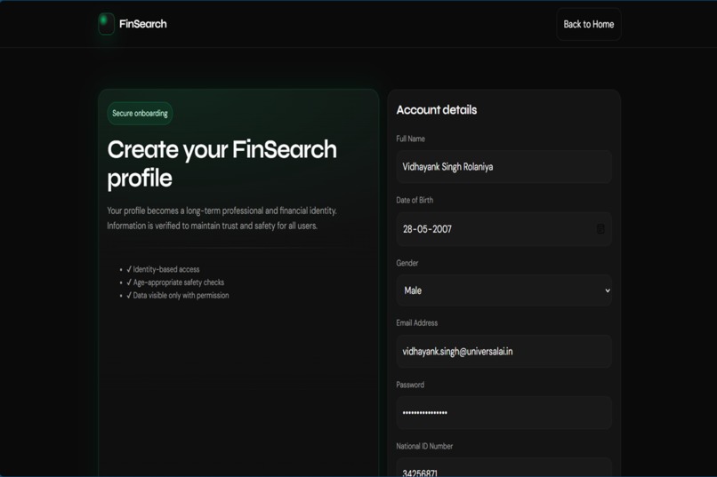 FinSearch – screenshot 3