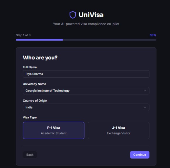 UniVisa – screenshot 4