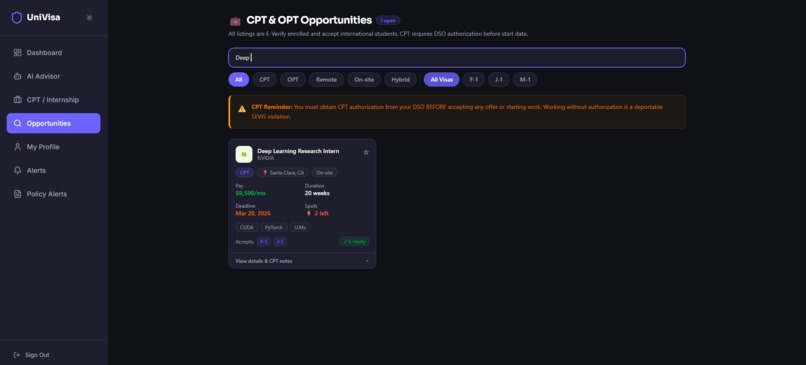 UniVisa – screenshot 10