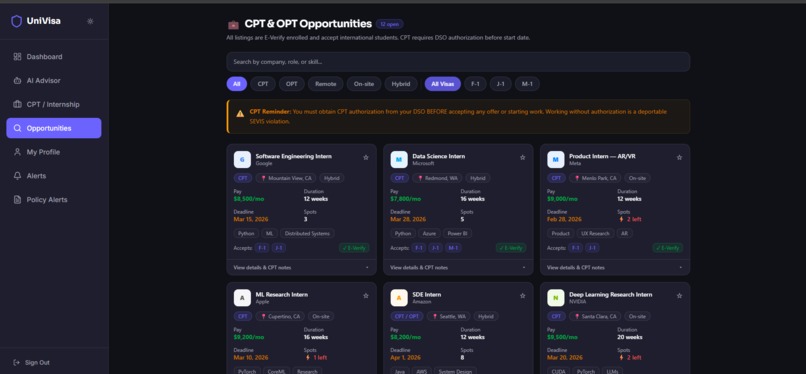 UniVisa – screenshot 15