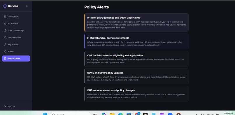 UniVisa – screenshot 17