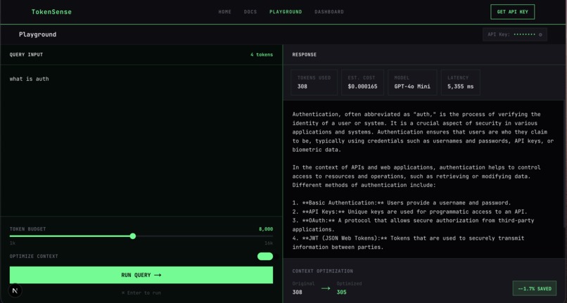 TokenSense – screenshot 2