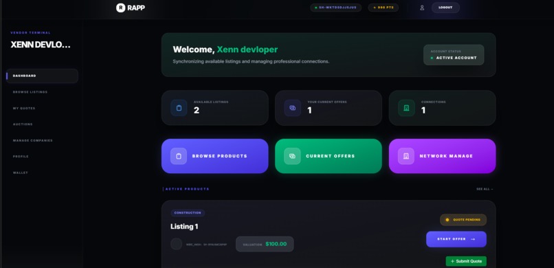 RAPP - Reverse Auction Procurement Platform. – screenshot 1
