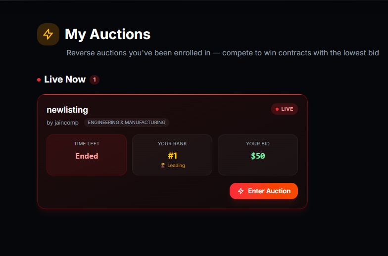 RAPP - Reverse Auction Procurement Platform. – screenshot 3