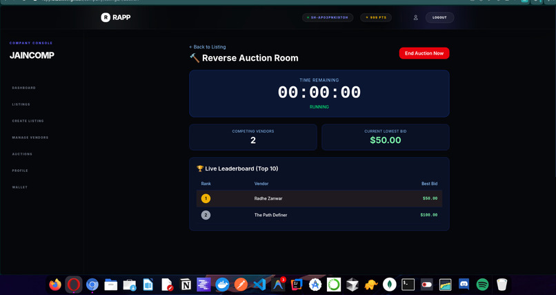 RAPP - Reverse Auction Procurement Platform. – screenshot 5