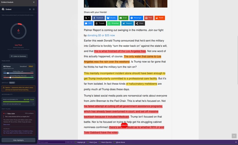 Evident – screenshot 2