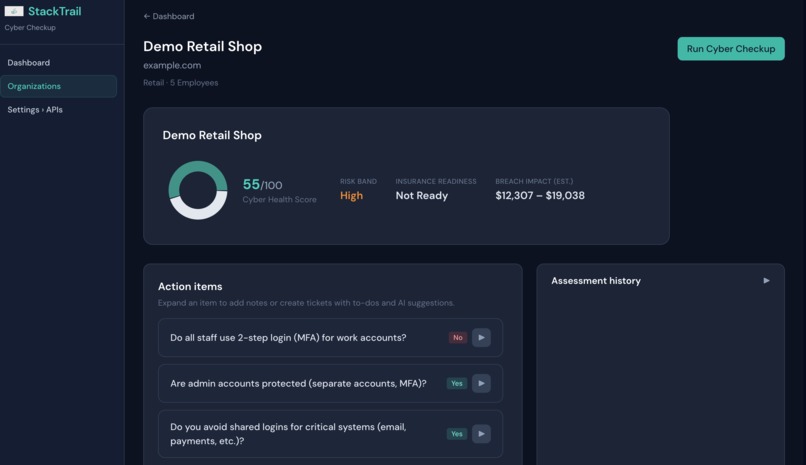 StackTrail – screenshot 1