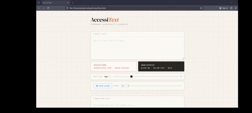 AccessiText – screenshot 1