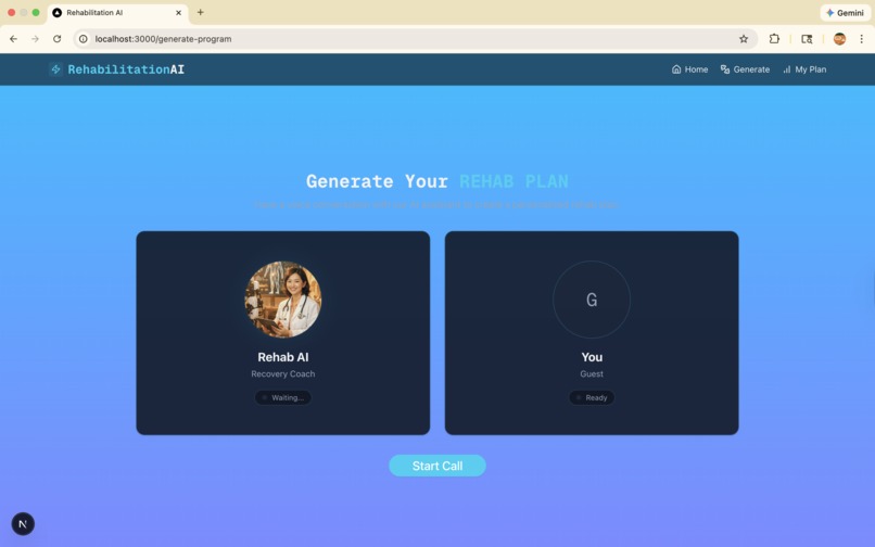 RehabilitationAI – screenshot 2