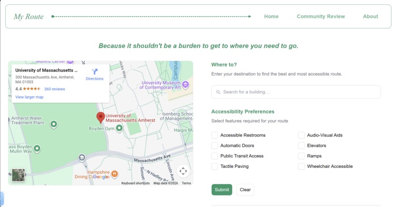 MyRoute – screenshot 1
