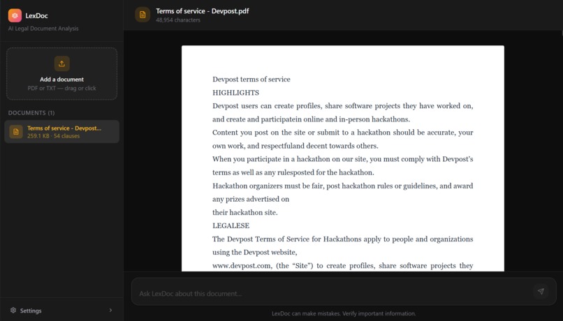LexDoc – screenshot 1