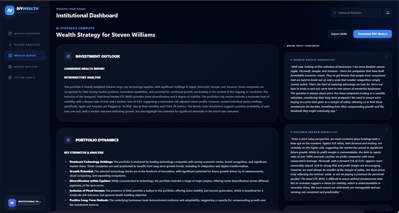  Wealth AI: Institutional Portfolio Orchestrator – screenshot 5